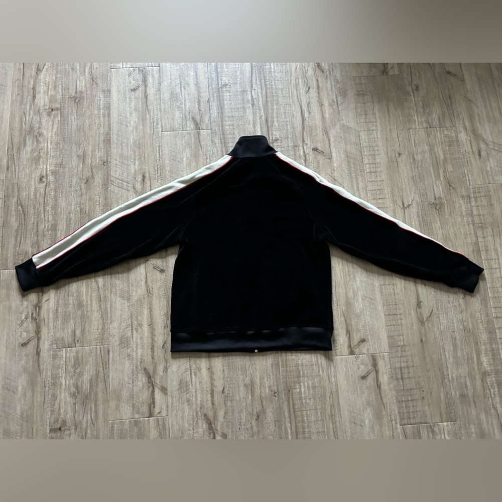 Vintage Guess Black and Red Men's velour tracksuit Jacket retro OG streetwear - Picture 4 of 9